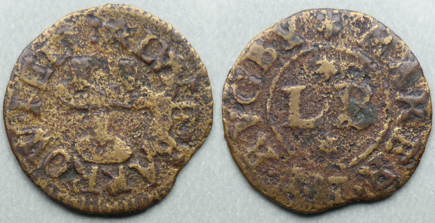 Rugby, Luke Barrow 1667 farthing N5344 Rugby, Luke Barrow 1667 farthing N5344